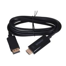 Kabel SAVIO CL-56 (DisplayPort M - HDMI Typ A; 1,5m; kolor czarny)