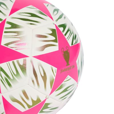 3. Piłka nożna adidas UCL 25/26 Final Club różowo-biało-zielona JX9094