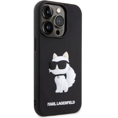 4. Etui Karl Lagerfeld Rubber Choupette 3D na iPhone 14 Pro - czarne