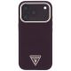 3. Etui Guess Grained Triangle Logo MagSafe na iPhone 18 Pro / 17 Pro - burgundowe