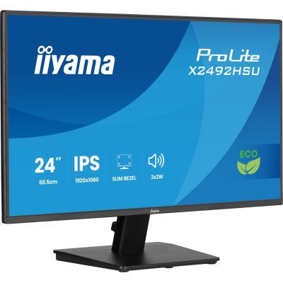 4. iiyama ProLite 24-calowy panel IPS Full HD z wąskimi ramkami z każdej strony i klasą energetyczną B