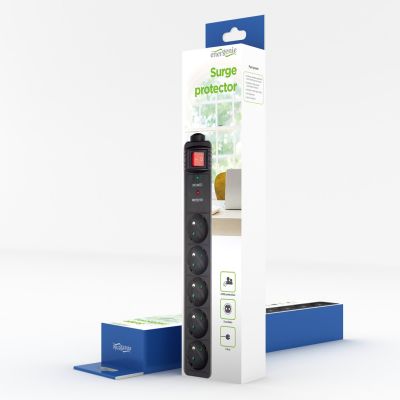 3. Listwa zasilająca ENERGENIE SPF5-C-10 (5 x UTE; 3m; kolor czarny)