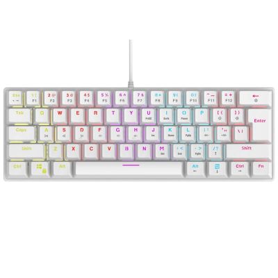 3. RAMPAGE KLAWIATURA MECHANICZNA PLOWER K60 Biała