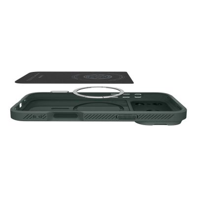 8. Etui Spigen Optik Armor MagSafe na iPhone 17 Pro - zielone