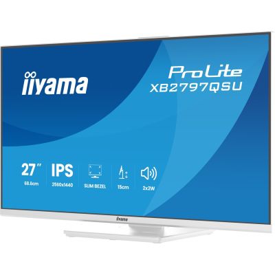 35. iiyama ProLite XB2797QSU-W1 monitor komputerowy 68,6 cm (27") 2560 x 1440 px Quad HD LED Biały