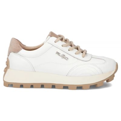 3. Skórzane półbuty sneakersy na platformie białe Filippo DP7498