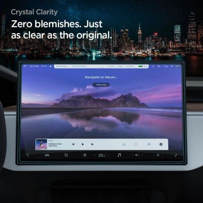14. Szkło hartowane Spigen Glas.tR EZ Fit na Tesla Model X 2022 / Model S 2021 - czarne