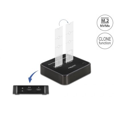 3. Delock Stacja dokująca M.2 dla 2 x M.2 NVMe PCIe SS