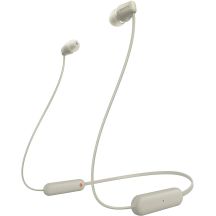 Sony WI-C100 Zestaw słuchawkowy Bezprzewodowy Douszny Połączenia/muzyka Bluetooth Beżowy