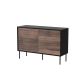 Komoda 1D3S CORTINA 120x40x81 czarny/orzech