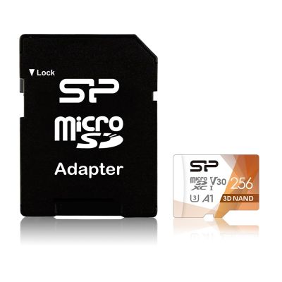 2. Karta pamięci Silicon Power microSDXC Superior Pro 256GB V30 UHS-1 U3 A1 + ADAPTER microSD-SD (SP256GBSTXDU3V20AB)