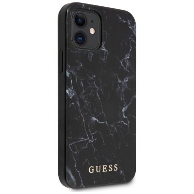 4. Etui Guess Marble na iPhone 12 mini - czarne
