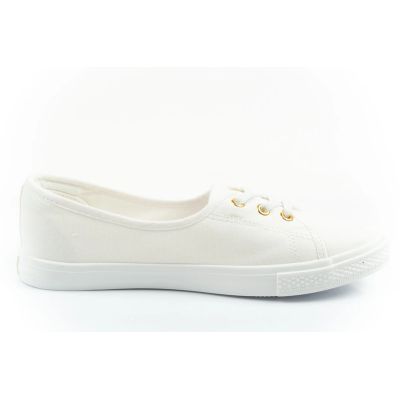 4. Lee Cooper buty trampki damskie sportowe białe wsuwane baleriny