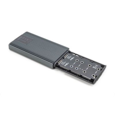 5. Obudowa/Stacja klonująca USB 3.1 Typ C na dyski SSD M.2 NVMe 20 Gbps aluminiowa, beznarzędziowa
