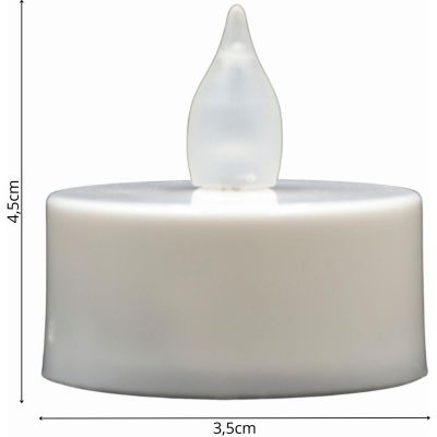 13. ZESTAW 2 ŚWIECZEK TEA LIGHT LED TIMER BIAŁY