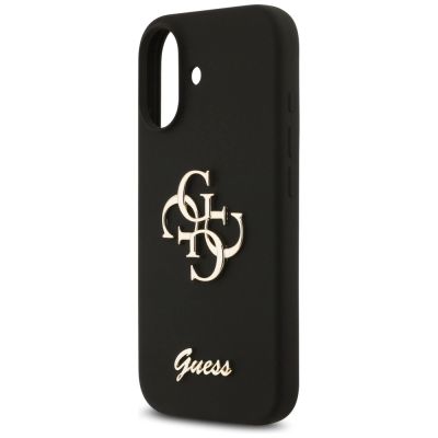 6. Etui Guess Silicone Big 4G Script na iPhone 17 - czarne