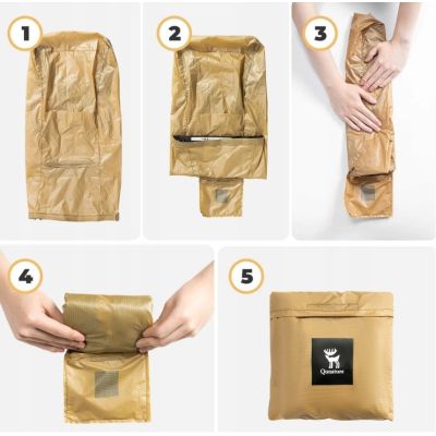 4. Qunature wodoodporny plecak turystyczny khaki 20l