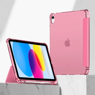 4. Etui Tech-Protect SC Pen Hybrid na iPad 10 / 2022 - różowe - przezroczyste