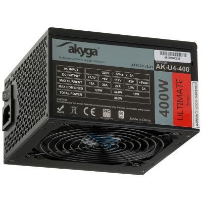 5. Zasilacz Akyga AK-U4-400 (400W) 120mm wentylator 80+