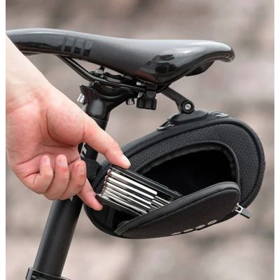 8. Torba rowerowa Rockbros C40 pod siodełko - czarna