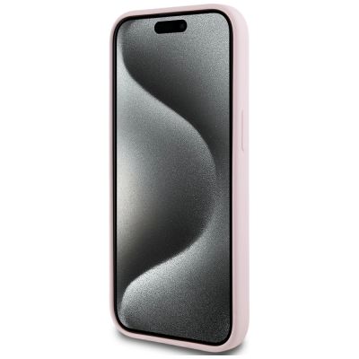 5. Etui Karl Lagerfeld Silicone Karl&Choupette MagSafe na iPhone 15 - różowe