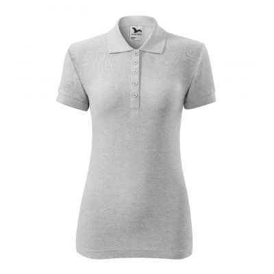 3. Koszulka polo Malfini Cotton W MLI-21303 jasnoszary melanż
