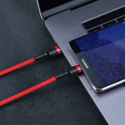 6. Kabel Baseus CATKLF-H09 USB-C - USB-C PD QC 60W 3A 480Mb/s 2m - czerwony