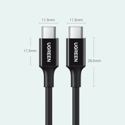 14. Kabel Ugreen US300 USB-C - USB-C PD QC FCP 100W 5A 480Mb/s 2m - biały