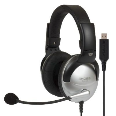 Koss SB45 USB Zestaw słuchawkowy Przewodowa Opaska na głowę Biuro/centrum telefoniczne Czarny, Srebrny