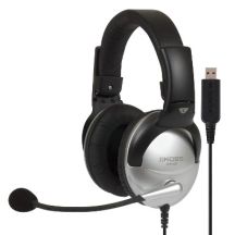 Koss SB45 USB Zestaw słuchawkowy Przewodowa Opaska na głowę Biuro/centrum telefoniczne Czarny, Srebrny