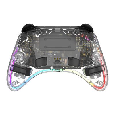 3. Deltaco Gaming GAM-198-T kontroler gier Przezroczysty Bluetooth/USB Gamepad Nintendo Switch, Nintendo Switch 2, Nintendo Switch OLED, Android, PC