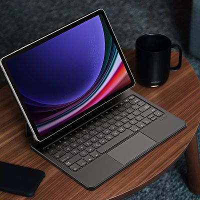 4. Etui Dux Ducis Keyboard (MK Series) z klawiaturą Bluetooth na Samsung Galaxy Tab S9+ / S8+ / S7+ - czarna