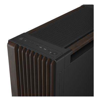 33. ASUS ProArt PA602 Wood Edition Modern Black - Metal Panel Midi Tower Czarny, Drewno