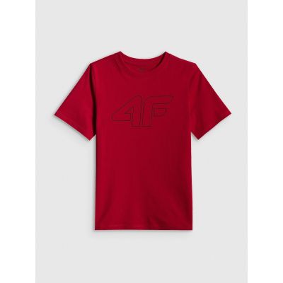 6. T-shirt regular z nadrukiem chłopięcy 4F 4FJRSS26TTSHM3599-10S