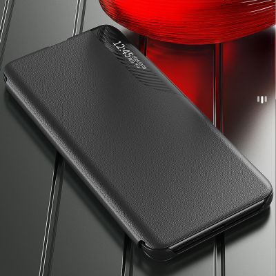 4. Eco Leather View Case etui do Samsung Galaxy S24 FE z klapką i podstawką - czarne