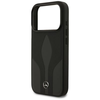 6. Etui Mercedes Leather The Move MagSafe na iPhone 17 Pro - czarne