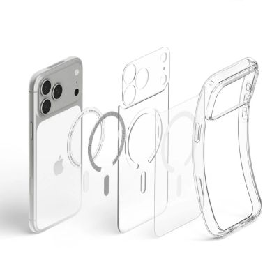 6. Etui Spigen Ultra Hybrid MagSafe na iPhone 18 Pro Max / 17 Pro Max - przezroczysto-białe