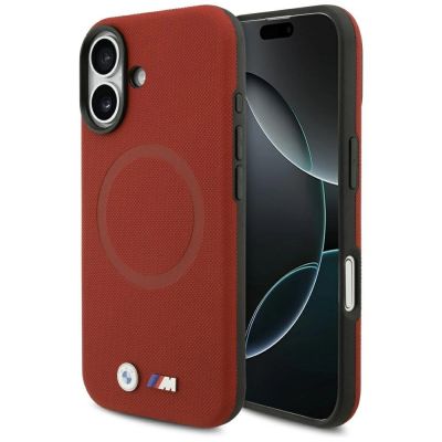 Etui BMW M FW Metal Logo MagSafe na iPhone 17 - czerwone