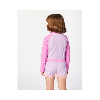 4. Lycra RIP CURL Rainbow Tide Ls Rash Vest-Girl różowy
