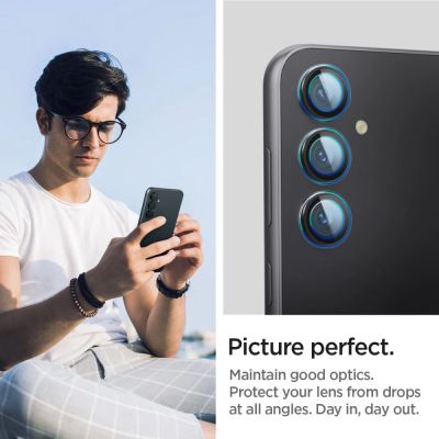9. Osłona aparatu Spigen Glas.tR EZ Fit Optik Camera Protector na Samsung Galaxy S23 FE - czarna 2 szt.