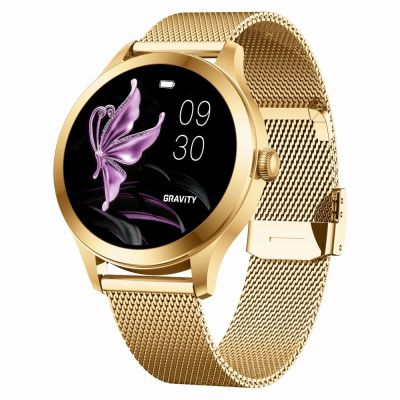 3. Smartwatch Gravity Biało Złoty 2 Paski GT25-2 PRO