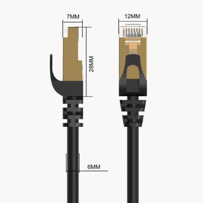 5. Kabel sieciowy Ethernet Orico PUG-C7 CAT7 10Gbps RJ45 internetowy LAN okrągły 2 m - czarny