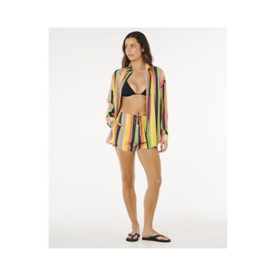 3. Koszula damska RIP CURL Neon Stripe Relaxed Shirt multikolor
