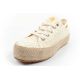 3. Lee Cooper buty sportowe damskie koronkowe trampki beżowe platforma