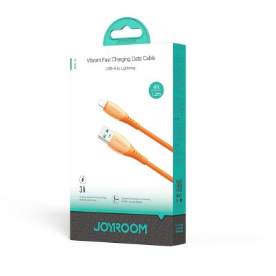 5. Kabel Joyroom S-A59 Vibrant Series 3A USB-A - Lightning 1,2m - pomarańczowy