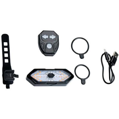 12. LAMPKA ROWEROWA TYŁ Z SYGNALIZATOREM LED ŁADOWANIE USB DUNLOP