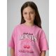 3. T-shirt boxy z nadrukiem dziewczęcy 4F 4FJRAW26TTSHF4239-56S