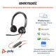 75. Słuchawki Poly Blackwire 3320 Stereo MS Teams Certified USB-C Headset +USB-C/A Adapter 8X220AA
