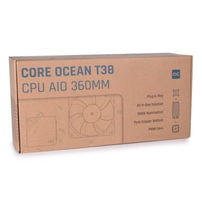 Alphacool T38 Procesor Liquid cooling kit 12 cm Czarny