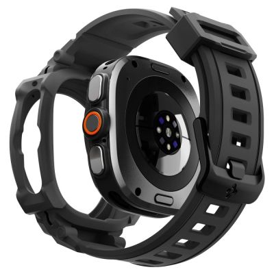 3. Pasek z obudową Spigen Rugged Armor Pro na Samsung Galaxy Watch Ultra 2 2026 47 mm - czarny matowy